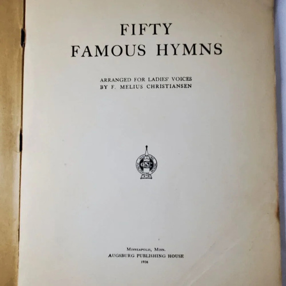 Fifty Famous Hymns Arranged For Ladies Voices book 1926  F. Melius Christiansen - Picture 6 of 9